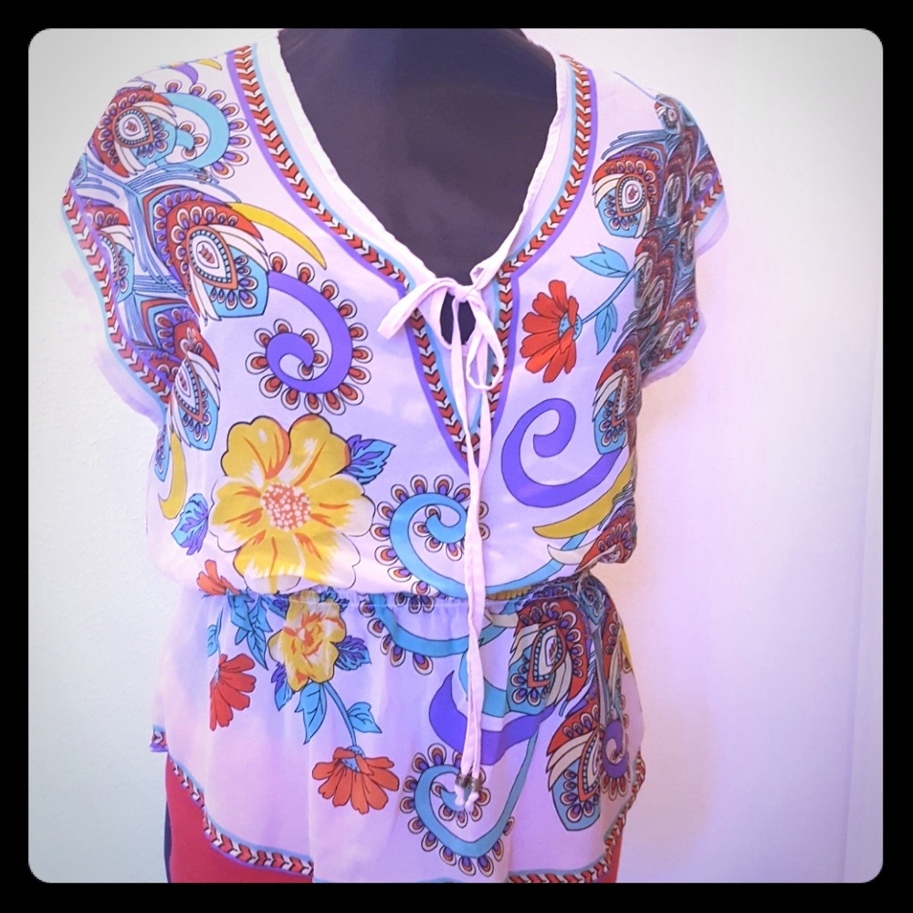 Floral paisley blouse