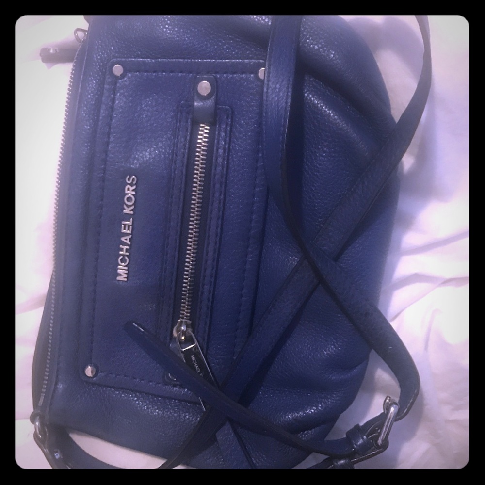 Michael Kors crossbody leather bag, royal blue S/M