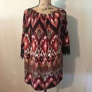 GUC Half Bell Sleeve Lace Tunic