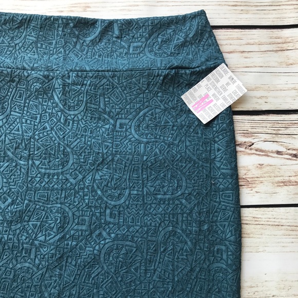 Lularoe Teal print Cassie Skirt! Pencil style~❤️ - Picture 1 of 2