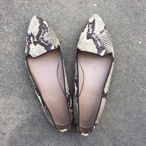Snakeskin flats vintage made in Italy