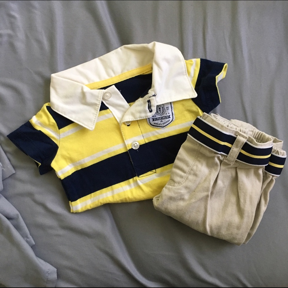 0-3 Month Baby Boy Polo Set