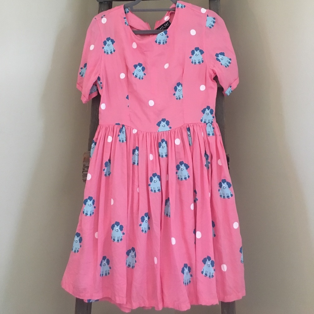 Lazy oaf pink dress with dogs