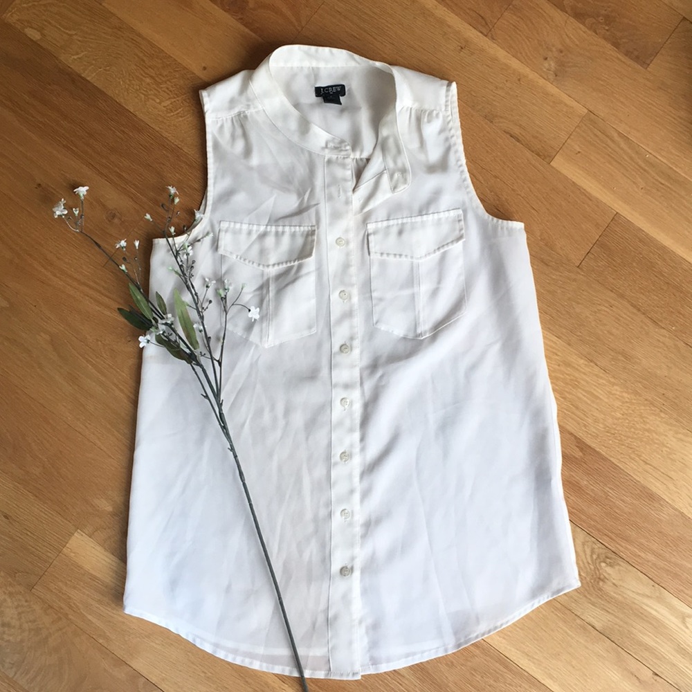 EUC J. Crew Factory Sleeveless Button Down