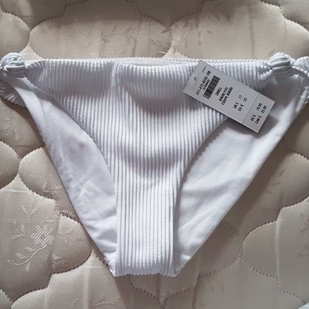 HOLLISTER WHITE bikini bottom