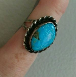 Vintage ring with turquoise stone.