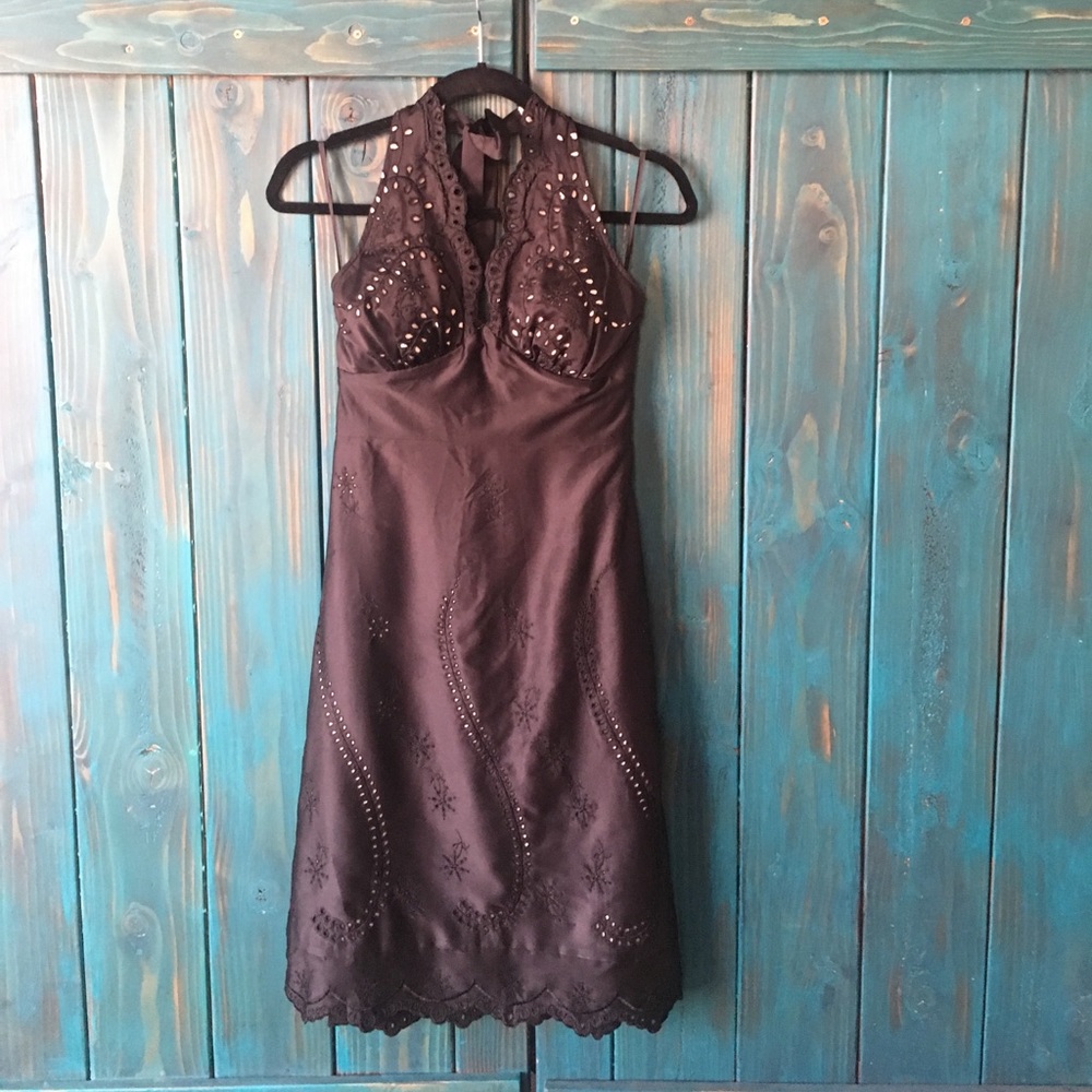 White House black market halter dress