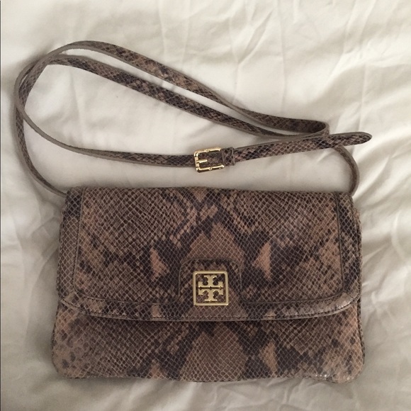 Tory Burch Handbags - Medium size snake skin Tory Burch cross body purse