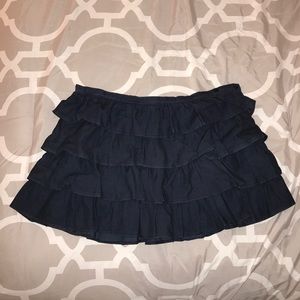 Denim Ruffle Skirt