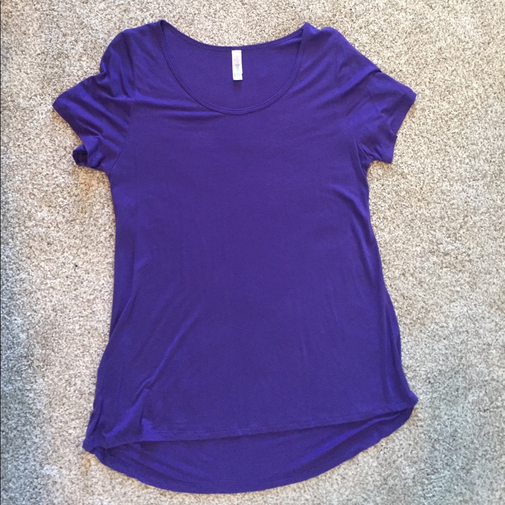 Large Purple LulaRoe Classic Tee