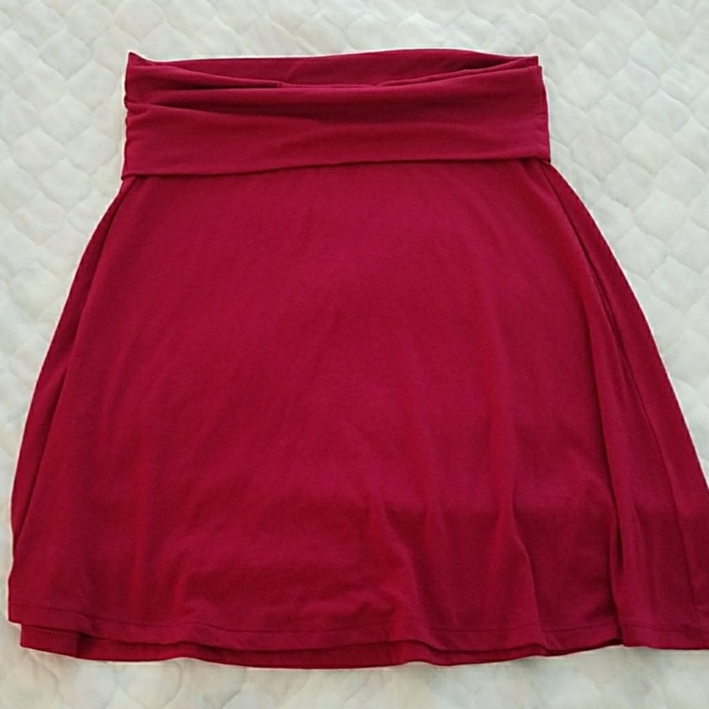Old Navy Wine Colored Fold Over Skirt