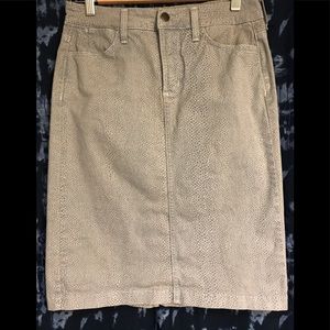 NYDJ Grey on Grey Iguana Print Skirt