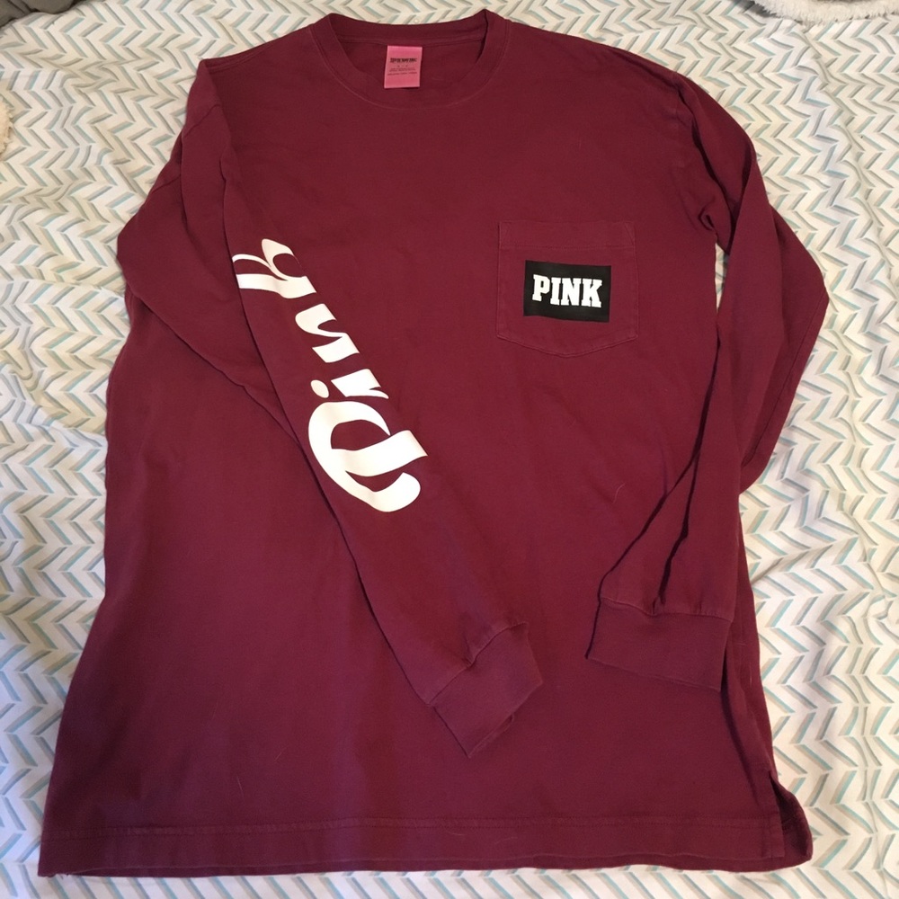 VS PINK long sleeve Campus tee