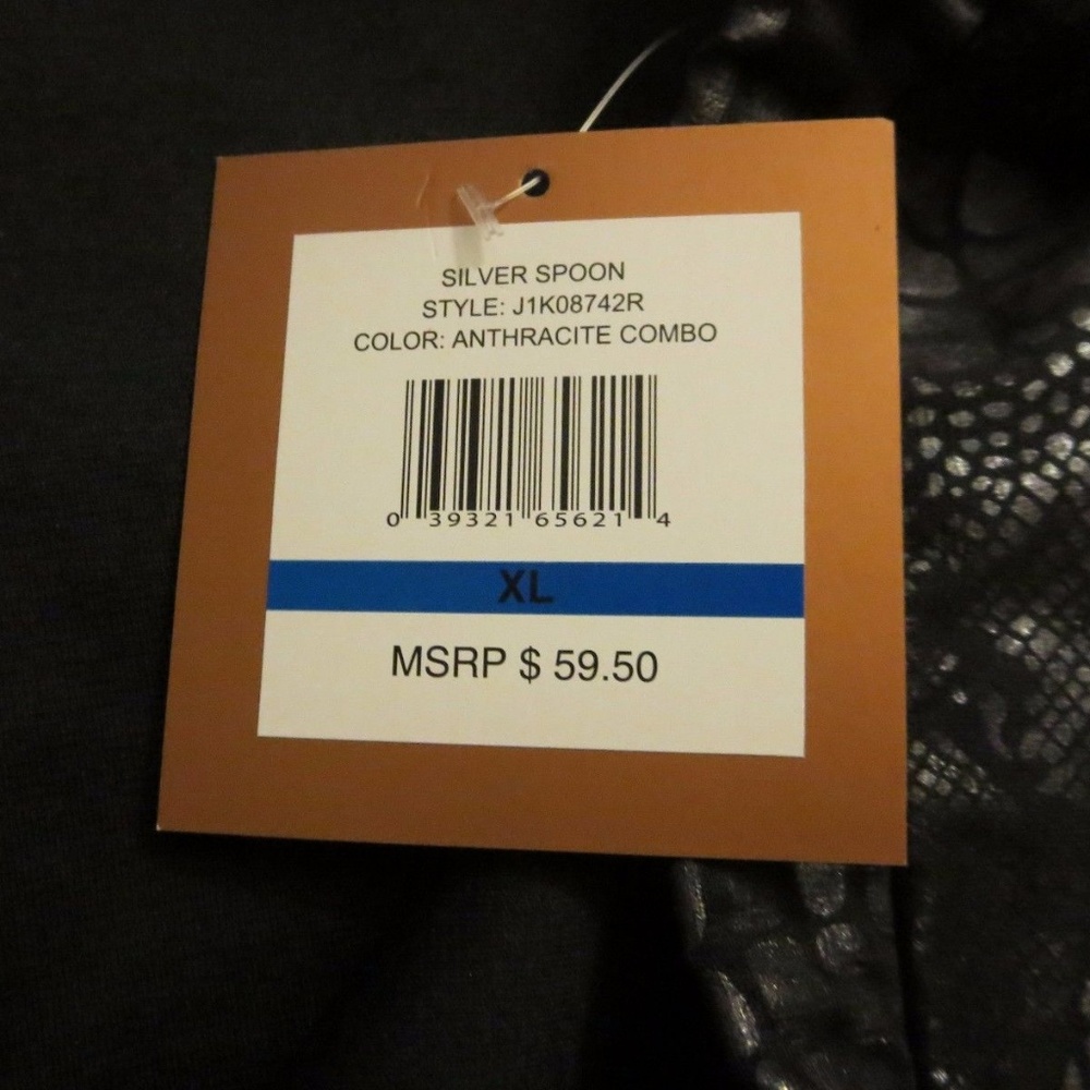 Ellen Tracy Snake Print Black/Charcoal Skirt - XL - Picture 6 of 8