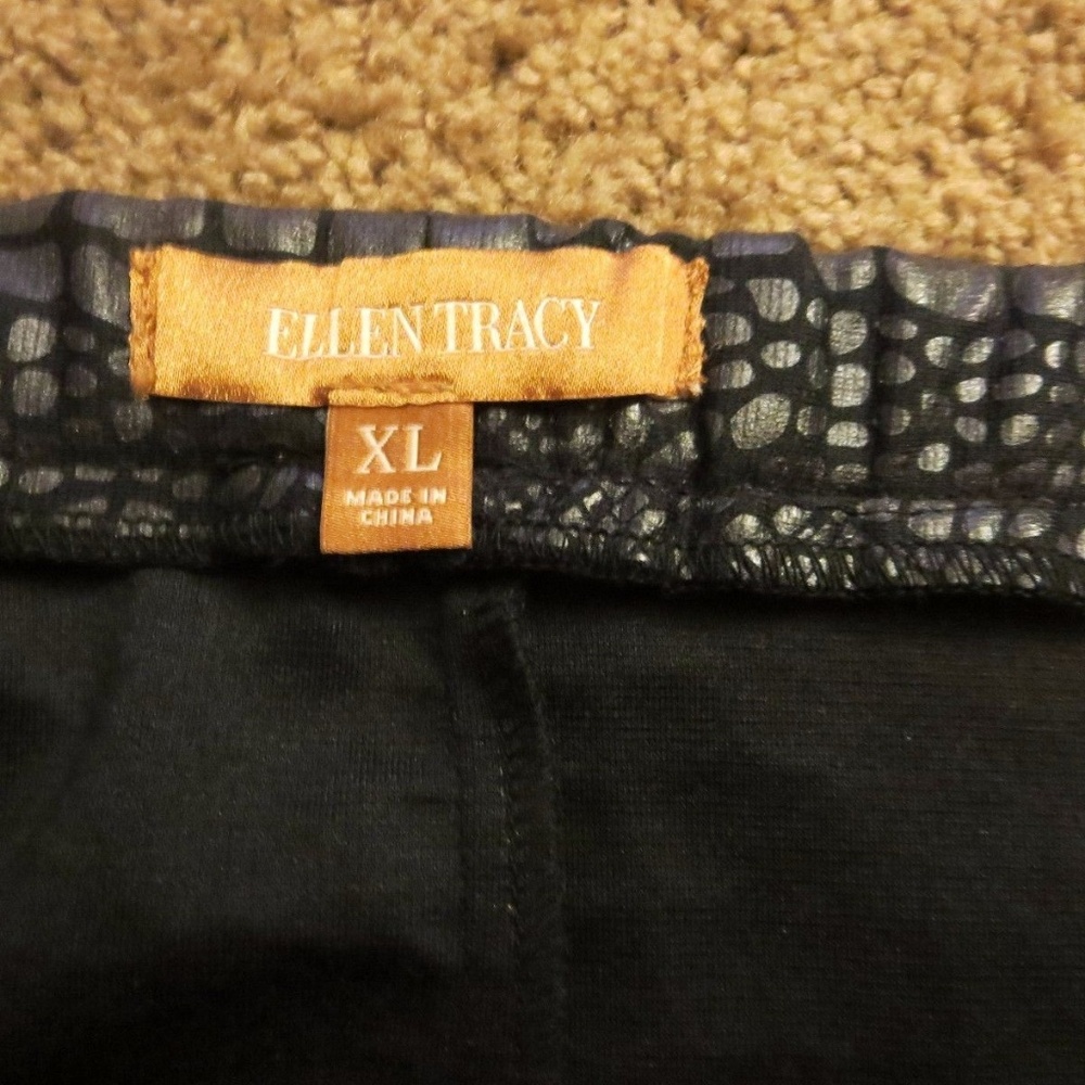 Ellen Tracy Snake Print Black/Charcoal Skirt - XL - Picture 7 of 8