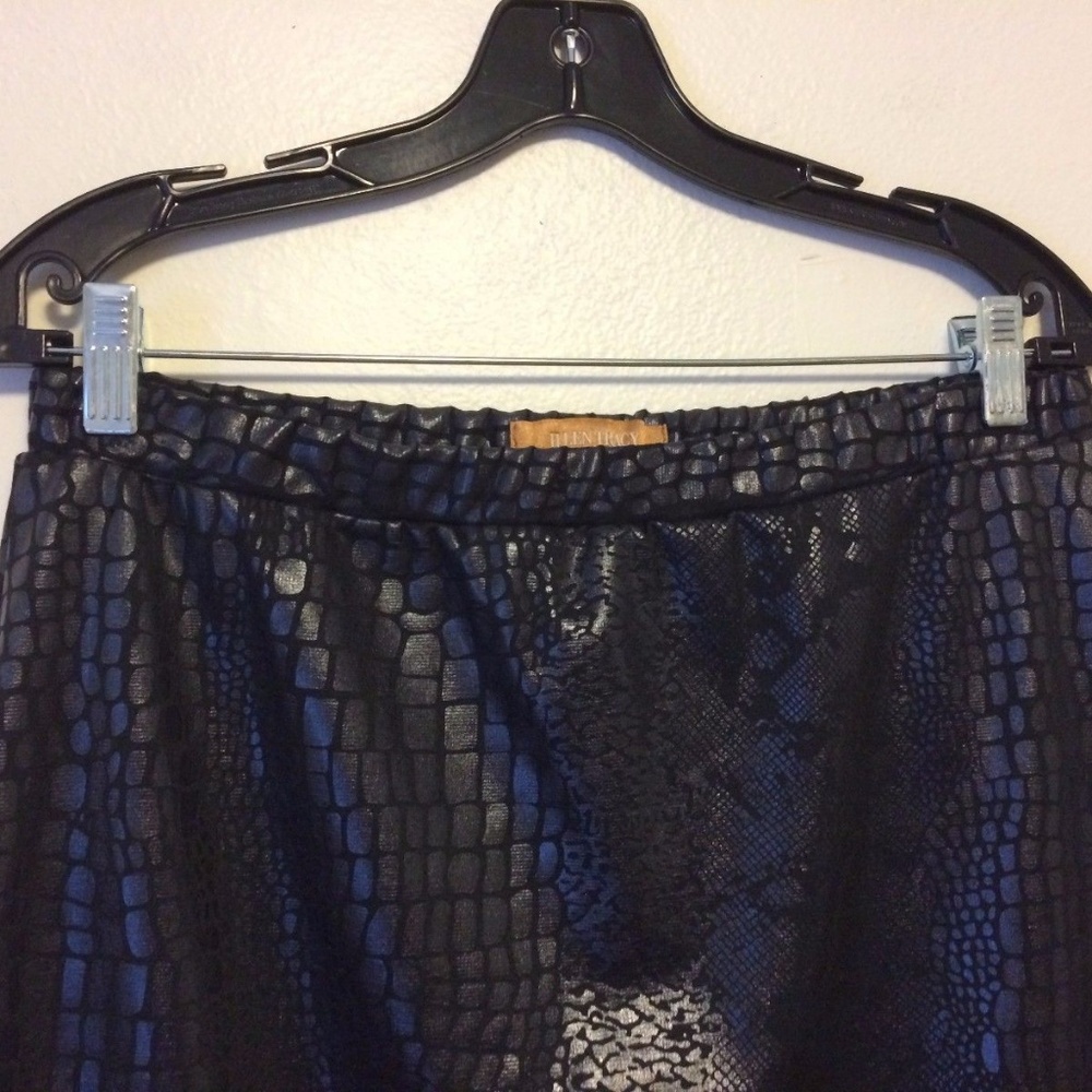 Ellen Tracy Snake Print Black/Charcoal Skirt - XL - Picture 2 of 8