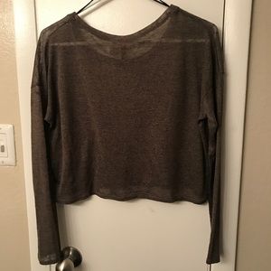Thin Long Sleeve Crop Top
