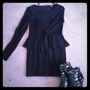 Bebe Black Peplum Dress!