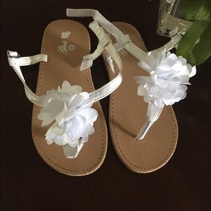 White sandals