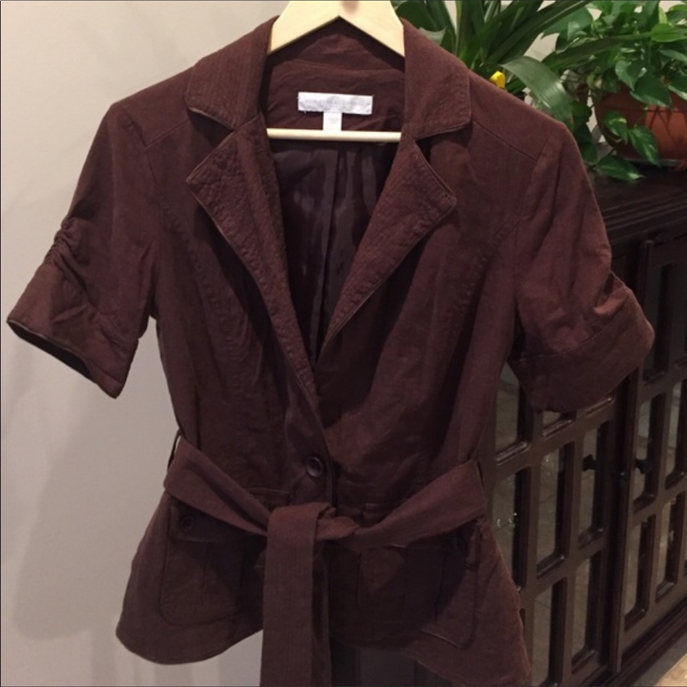 NYCO Chocolate Brown Half Sleeved Blazer