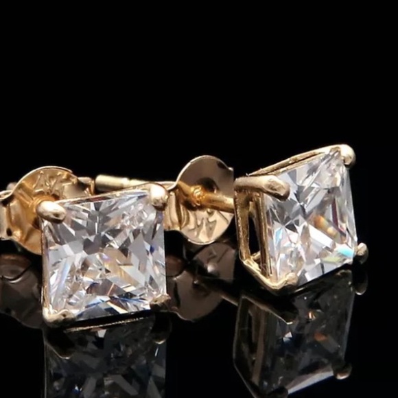 LAST ONE 4.0 Ct Diamond 14K Yellow Gold Stud - Picture 3 of 4