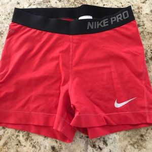 Red Nike pro spandex