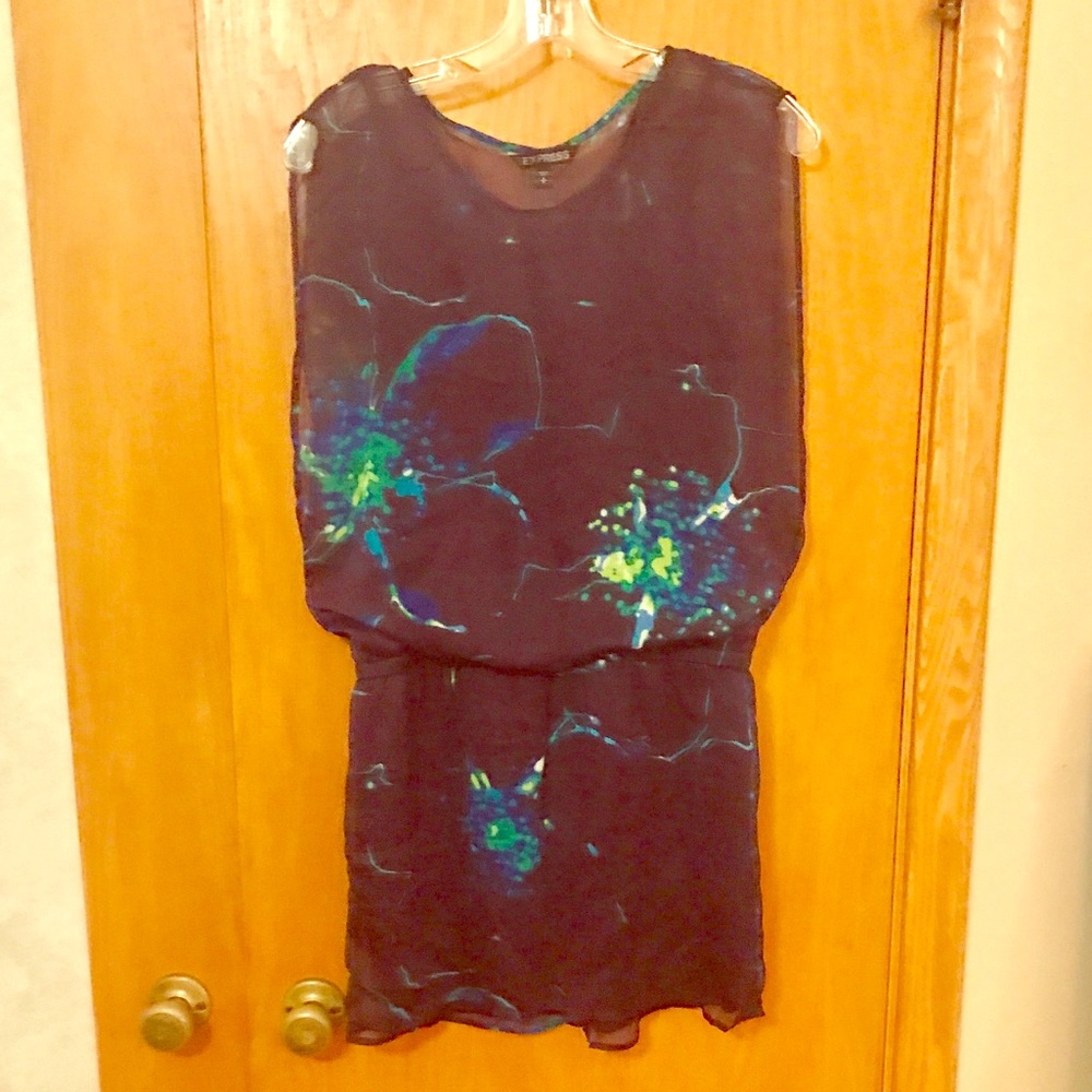 Express sheer overlay dress 🌟