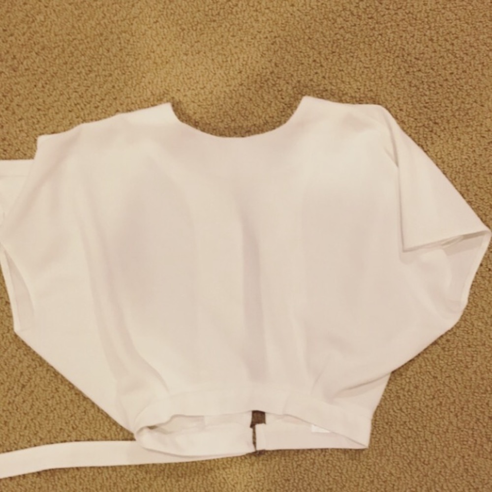 NWOT asos white crop top