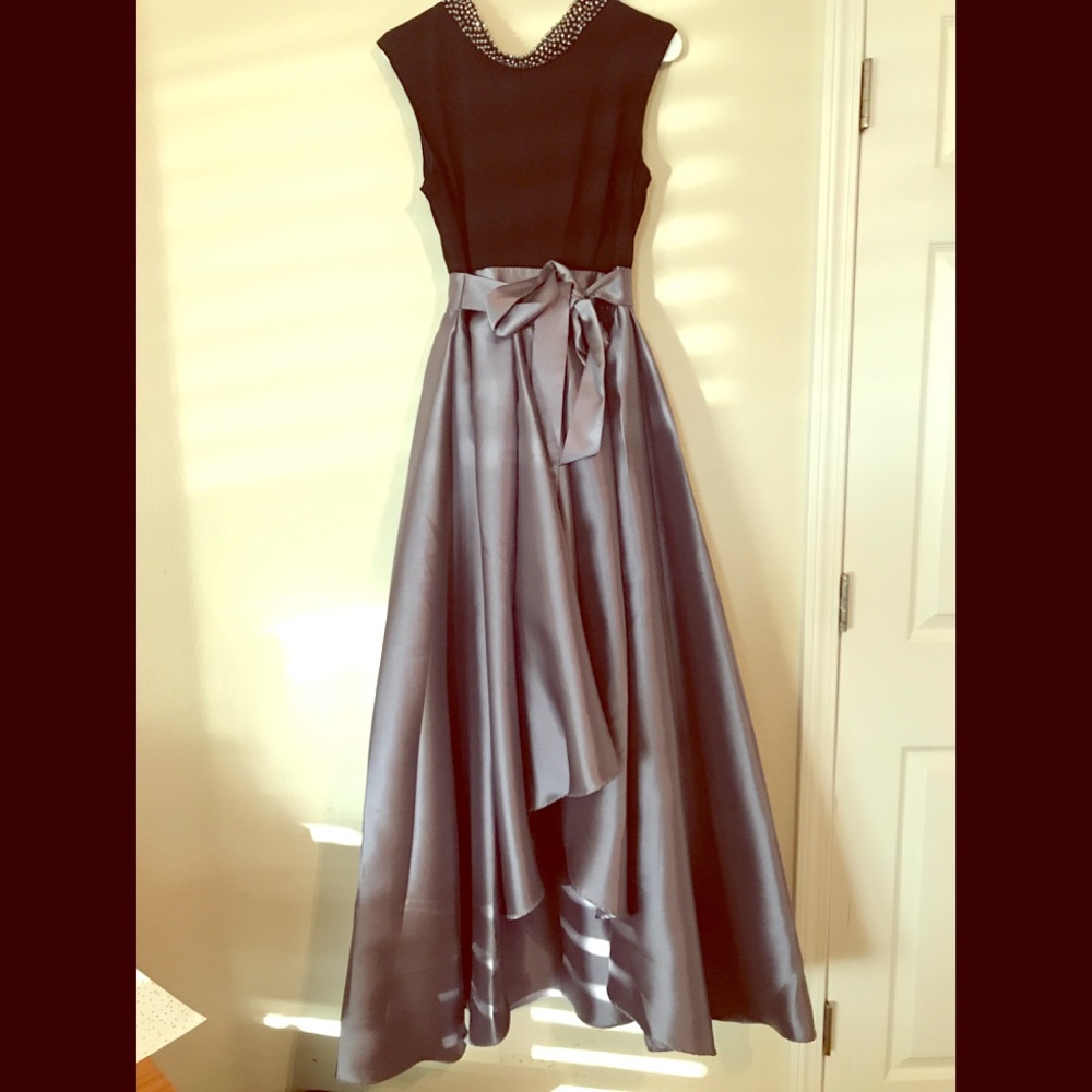 Xscape high low gown dress