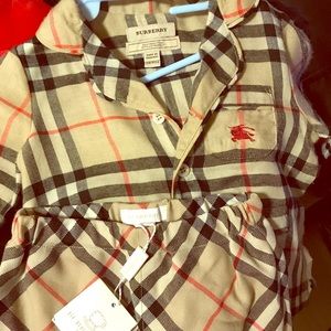 Burberry pajama two piece set