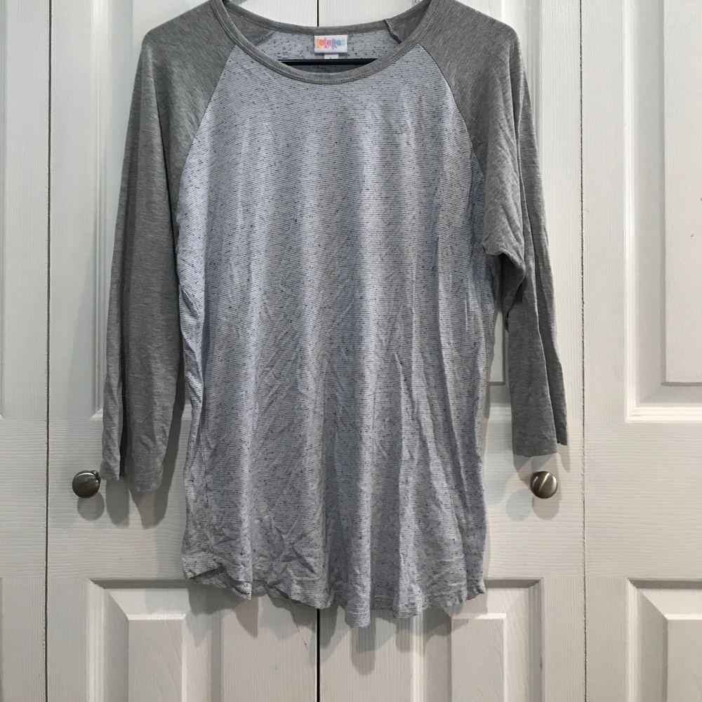 Lularoe Randy gray blue and white