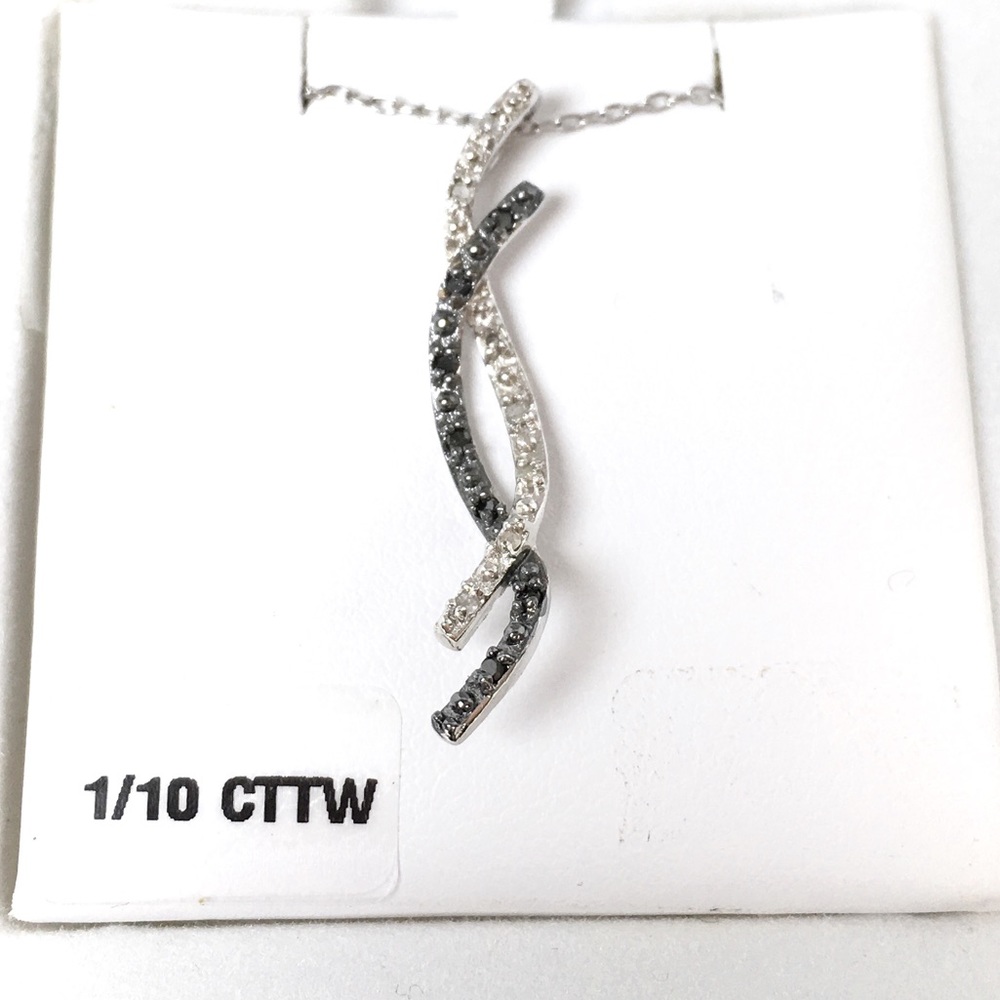 Kohl's Black Diamond Sterling Twist Necklace