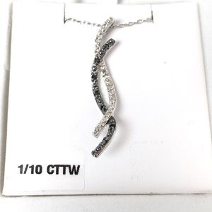 Kohl's Black Diamond Sterling Twist Necklace