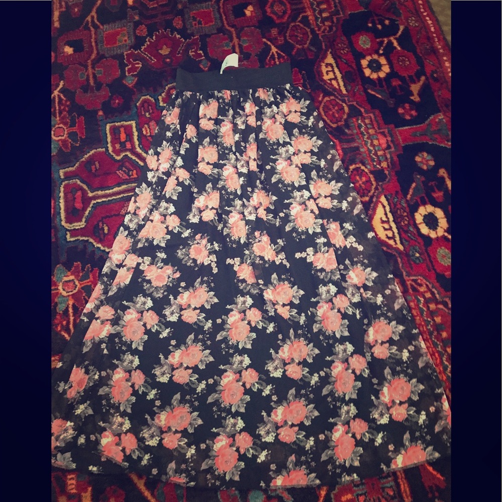 Floral full length skirt