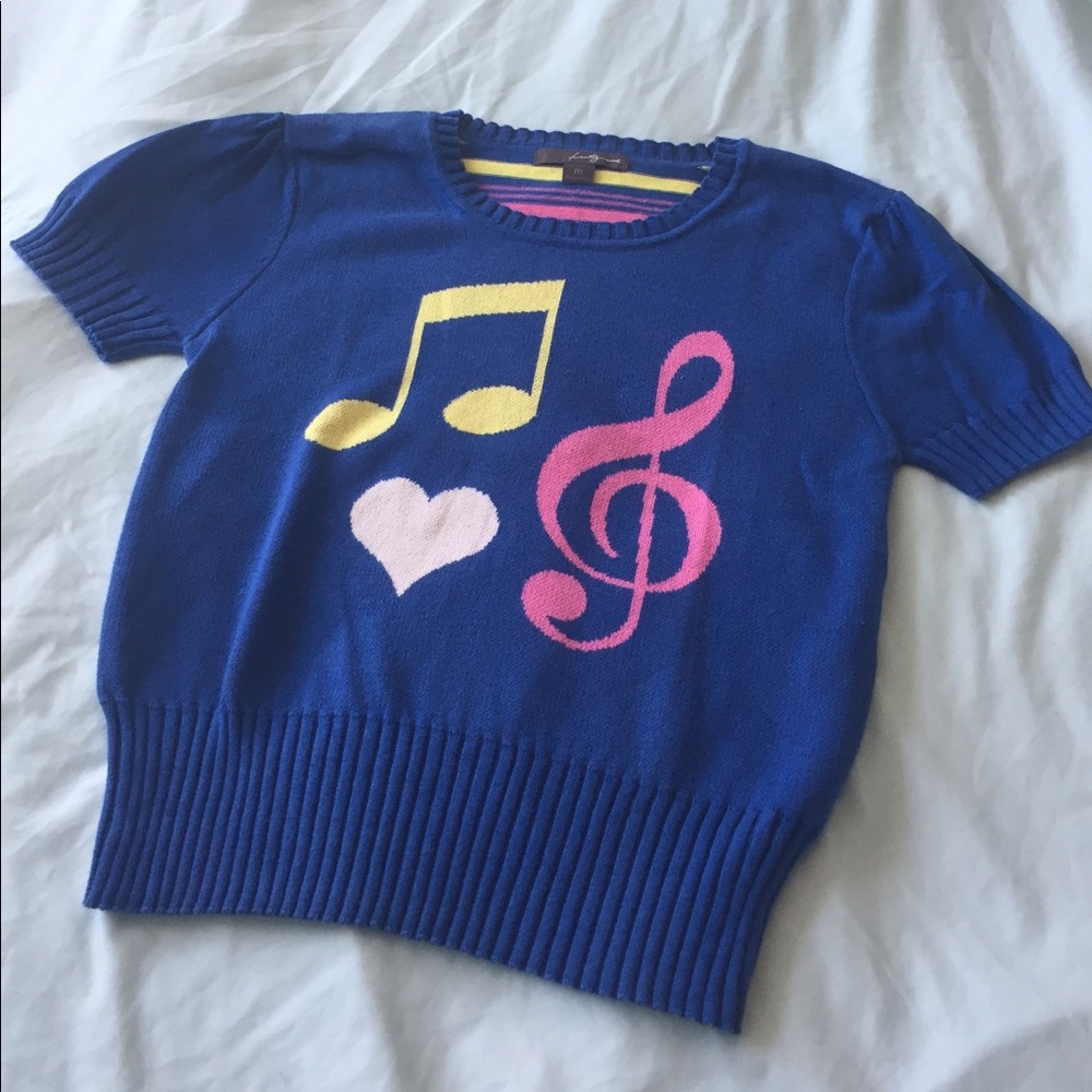 Adorable Music Note Sweater