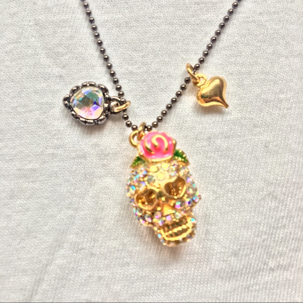 Betsy Johnson Skull Necklace