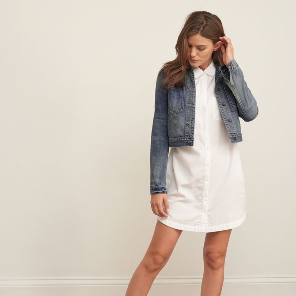 A&F Cropped Denim Jacket