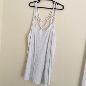 strappy white tank