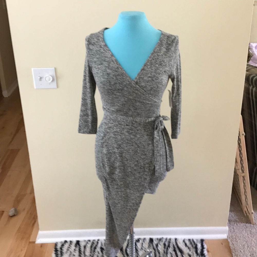 Grey wraparound dress