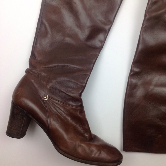 Salvatore Ferragamo Vintage Leather Boots Made in Italy - Picture 4 of 13