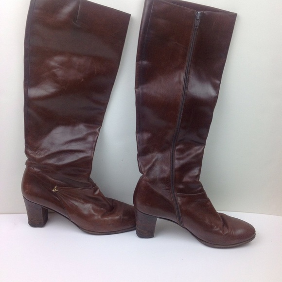 Salvatore Ferragamo Vintage Leather Boots Made in Italy - Picture 6 of 13