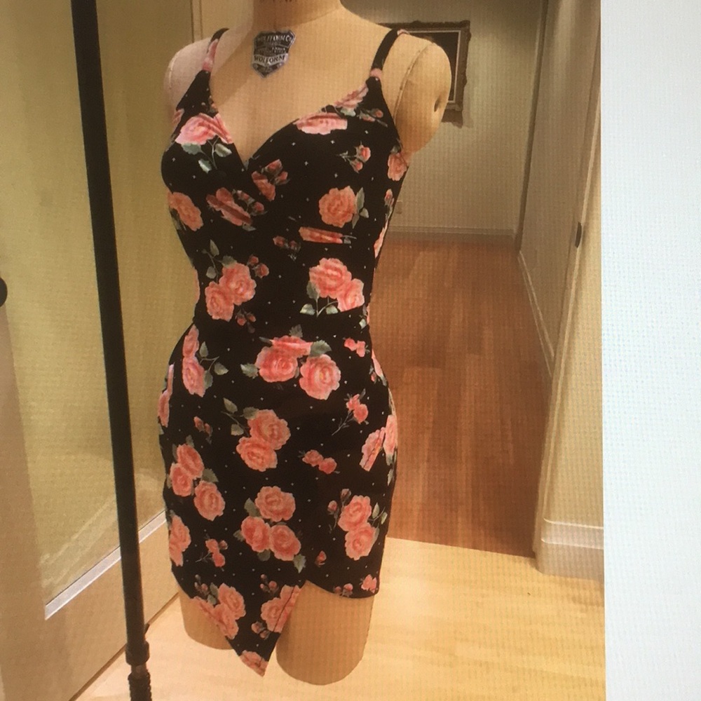 Cotton and Lycra body con asymmetrical dress