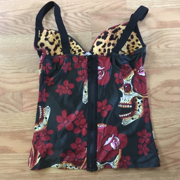 Iron Fist Siesta Skull Corset Top L - Picture 4 of 4