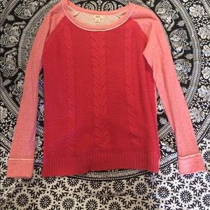Two tone pink sweater
