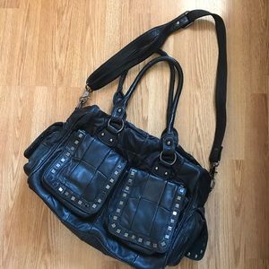 Monserat De Lucca Leather Studded Handbag