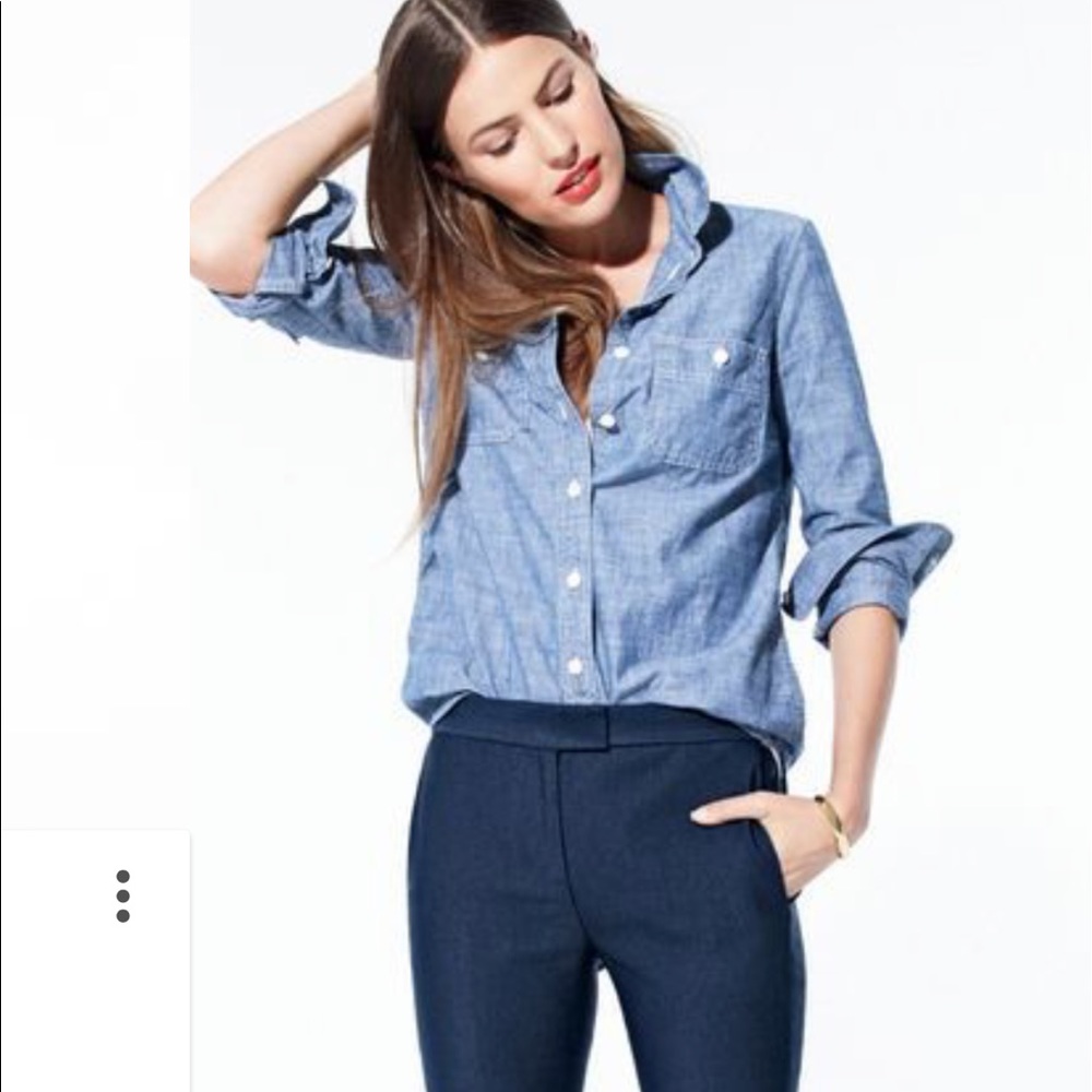 JCrew "Perfect" linen chambray shirt