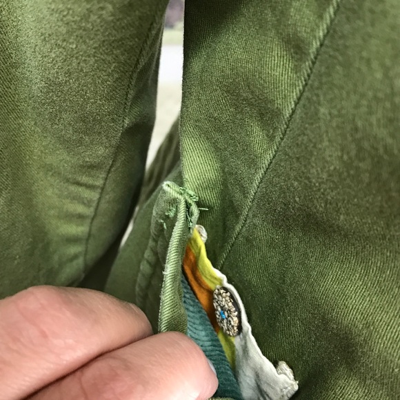 TROVATA Unique Green Blazer Blue Buttons Small - Picture 3 of 8