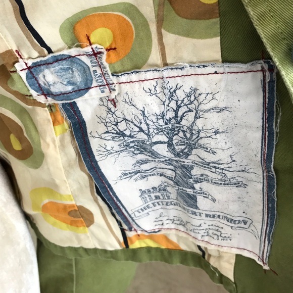 TROVATA Unique Green Blazer Blue Buttons Small - Picture 4 of 8