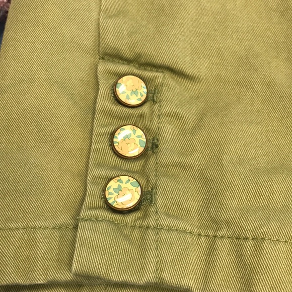 TROVATA Unique Green Blazer Blue Buttons Small - Picture 7 of 8