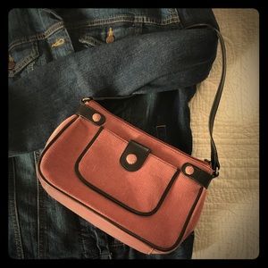 Ann Taylor Loft Pink Corduroy Shoulder Bag